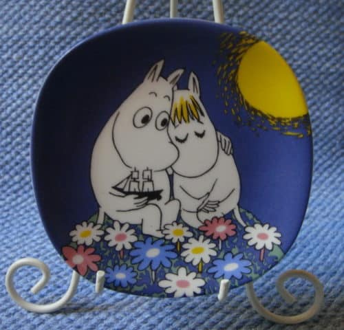 Arabia Kuutamo muumi seinälautanen 12 cm Tove Jansson.