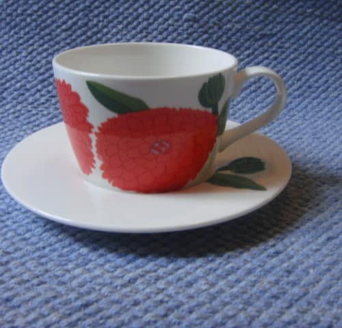 Iittala / Marimekko Primavera kahvikuppi mansikanpunainen Maija Isola.