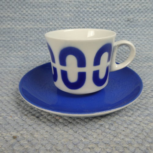 Arabia Nolla kahvikuppi puhalluskoriste sininen