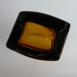 Nuutajärven lasi Purje maljakko amber