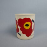 Marimekko Unikko muki punainen vanha.